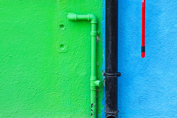 The famous colorful island of Burano in the lagoon of Venice
