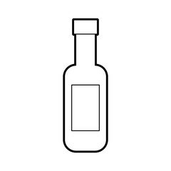 wine bottle isolated icon vector illustration design