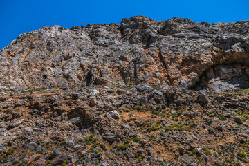 The Kourtaliotiko Gorge (or Asomatos Gorge) - gorge on the southern side of the western part of the island of Crete. Greece.