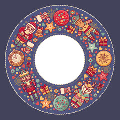 Merry Christmas background. Textless template