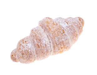 Fresh croissant on white background