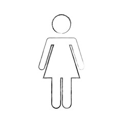 female gender silhouette isolated icon vector illustration design