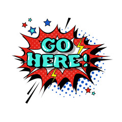 Comic Speech Chat Bubble Pop Art Style Bam Expression Text Icon Vector Illustration