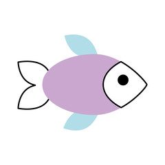 delicious fish isolated icon vector illustration design