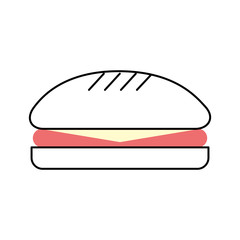 delicious burger isolated icon vector illustration design