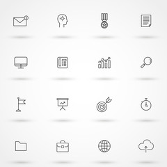 Thin line icons set. information technology vector icon. flat design illustration