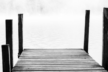 Misty morning on the lake