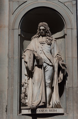 Francesco Redi. Statue in the Uffizi Gallery, Florence, Tuscany, Italy