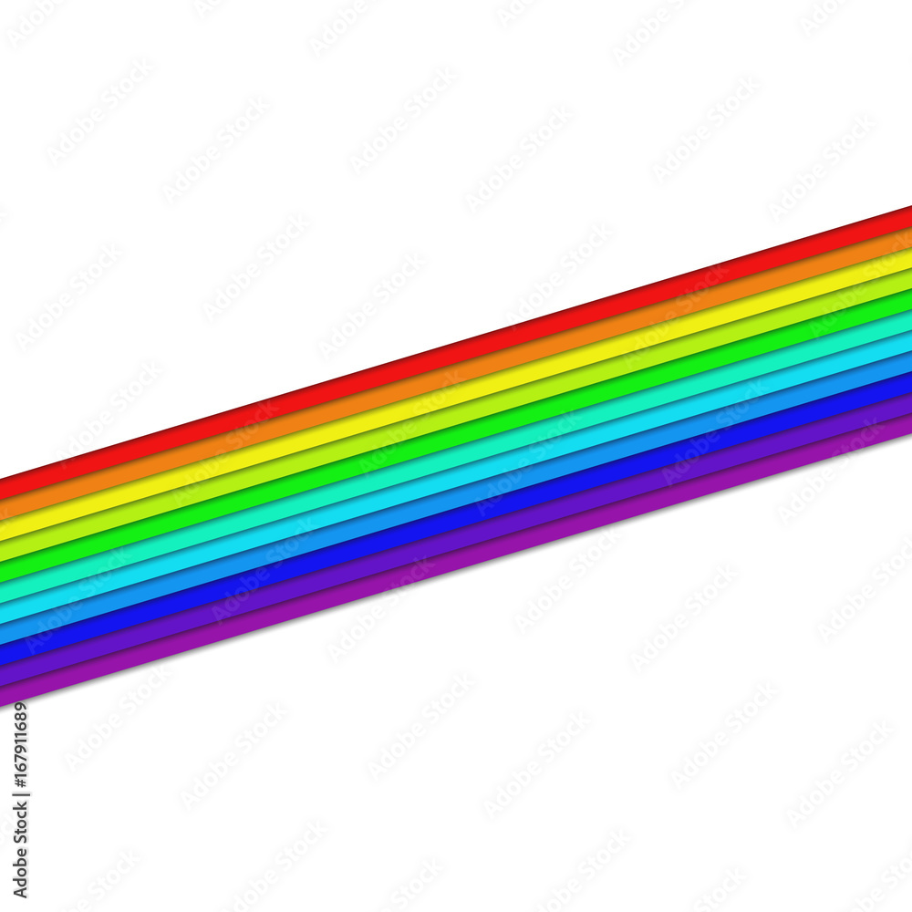 Poster angular rainbow colored stripes - vector design element