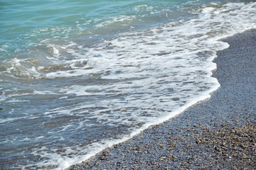Seashore blue water waves ocean sand shells summer 3