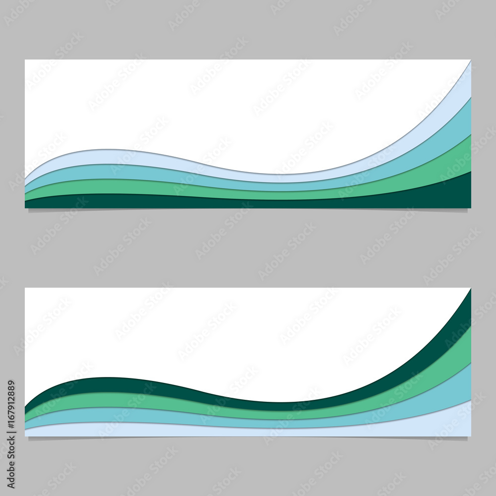 Poster banner design from curved stripe layers - vector design