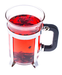 Herbal medicine, tea from medicinal plants of pink color