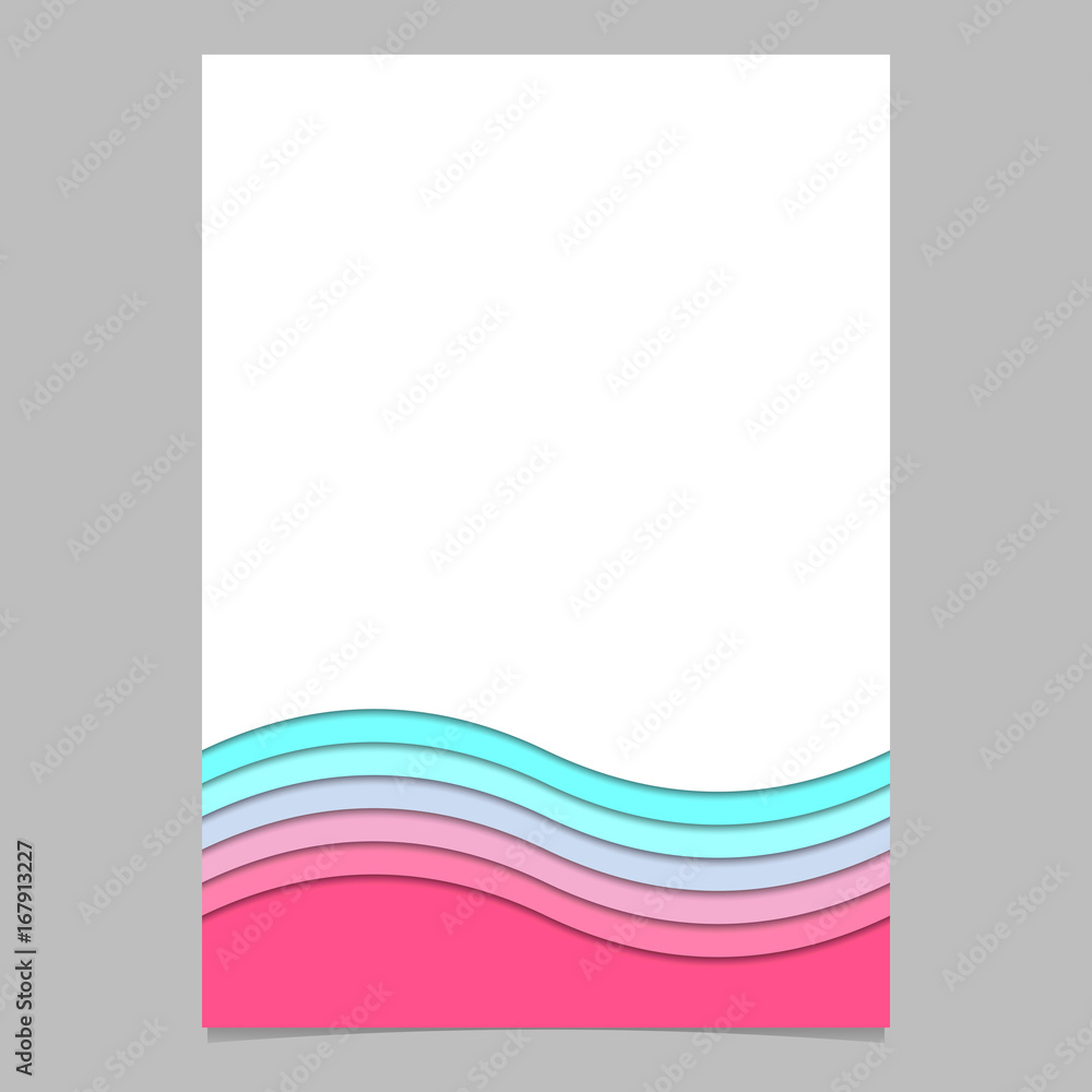Aufkleber blank page template from curved layers - vector stationery design with shadow effect
