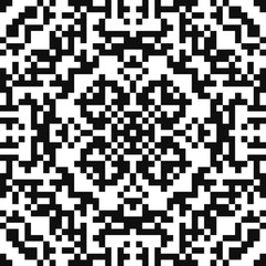 Seamless pattern american indian style. Black and white stylized cross-stitch scheme. Monochrome navajo background. Textile geo print. Abstract geometric flowers. Pixelart design.