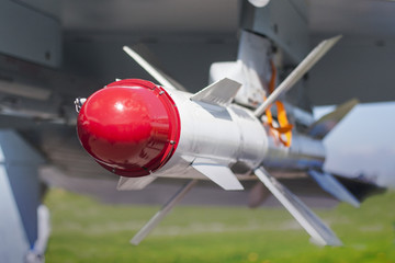 Russian bomber close up. 