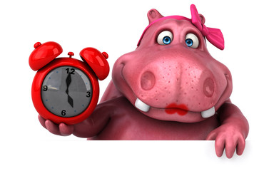 Pink Hippo - 3D Illustration