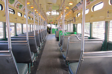 Obraz premium tramway's interior