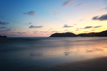 Sunset by the sea in Thailand.