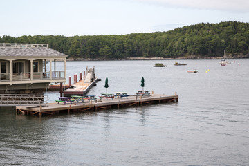 Fototapeta na wymiar View from Bar Harbor in Maine USA