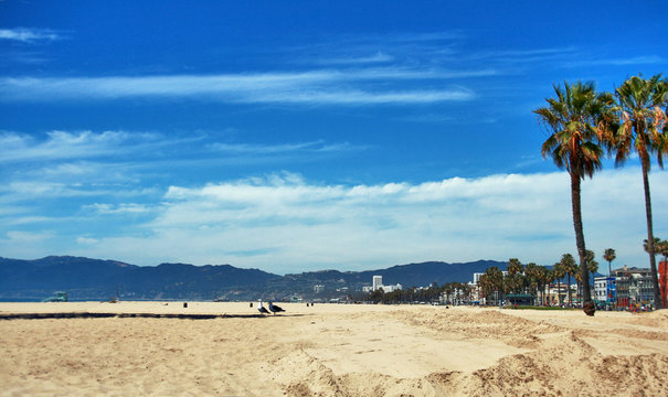 American beach of Santa Monica - California