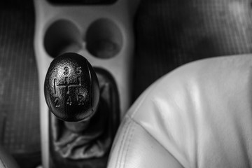Control gear in driving.