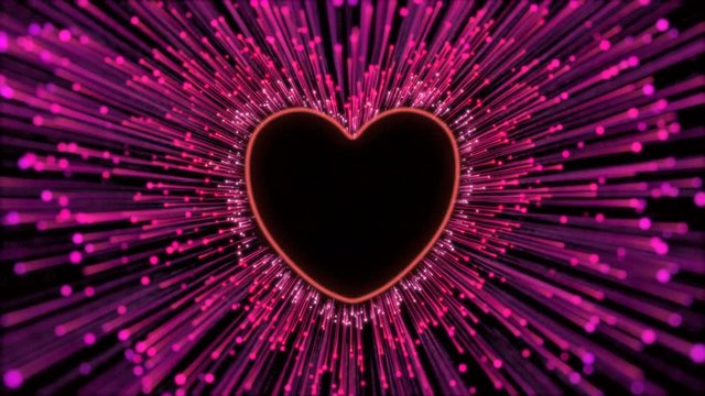 Looping Tunnel of Heart Beat made of Particles in Space