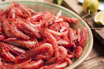 Fresh Prawns ready for cook
