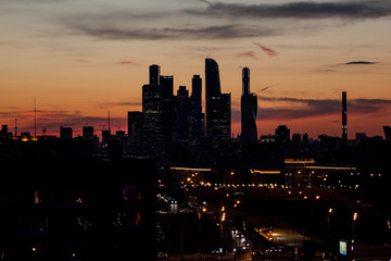 Fototapeta na wymiar moscow the night city