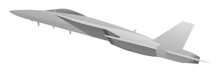 Modern Military Fighter Jet Aircraft Vector Illustration