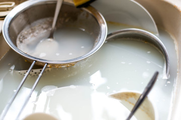 Kitchen Sink Full of Dirty Dishes