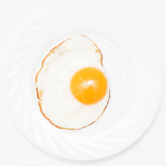 fried egg on a white background