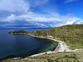 Lac Titicaca depuis l'île du soleil