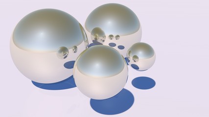 3d render of metallic sphere 