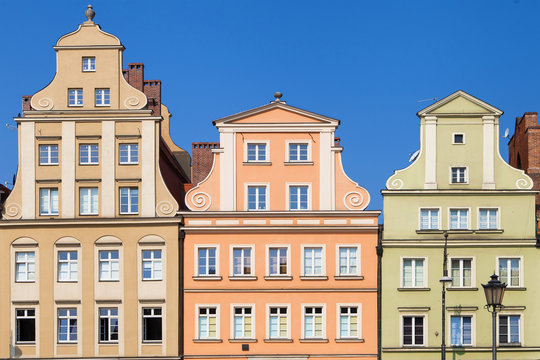 Baroque Facades of the Salt Square of Wroclaw