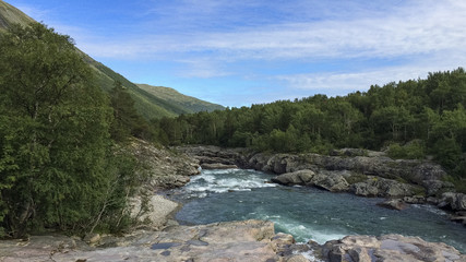 Naklejka na ściany i meble Fluss Magalaupe in Norwegen