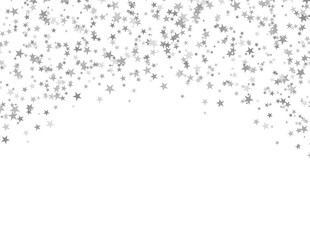 Silver stars falling from the sky. Abstract arc background. Glitter pattern for banner. - 167929648