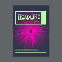 Template for a magazine about music, modern poster.
