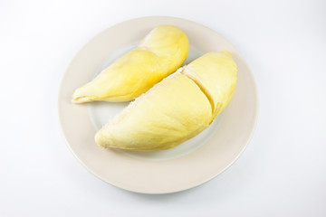 Durian , King of Fruits isolated on white background.