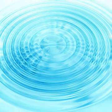 Abstract blue circular water ripples