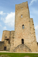 Fototapeta na wymiar Turn of the castle of useldange