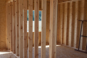 Framework house - under construction.