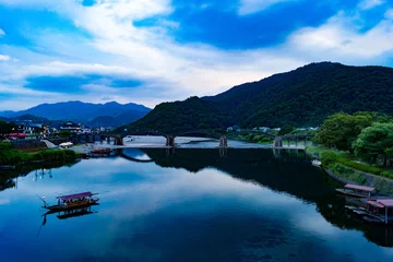 Fotobehang Kintai Brug Kintai-brug in Iwakuni, Yamaguchi, Japan 1