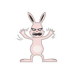 Cute pink bunny scare