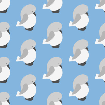 Penguin seamless pattern