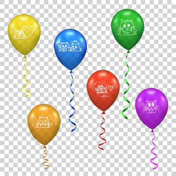 Vector ballon for party, birthday
