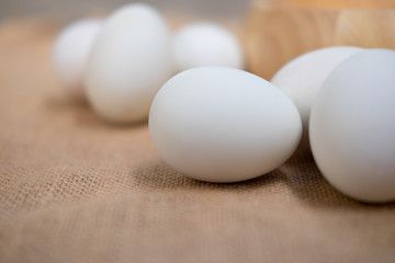 Salt preservation white duck egg for food