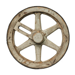 Old waggon wheel