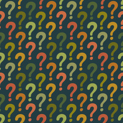 Question mark seamless pattern. Vector abstract background