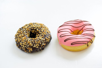 Donut on white background