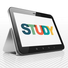 Studying concept: Tablet Computer with Study on  display